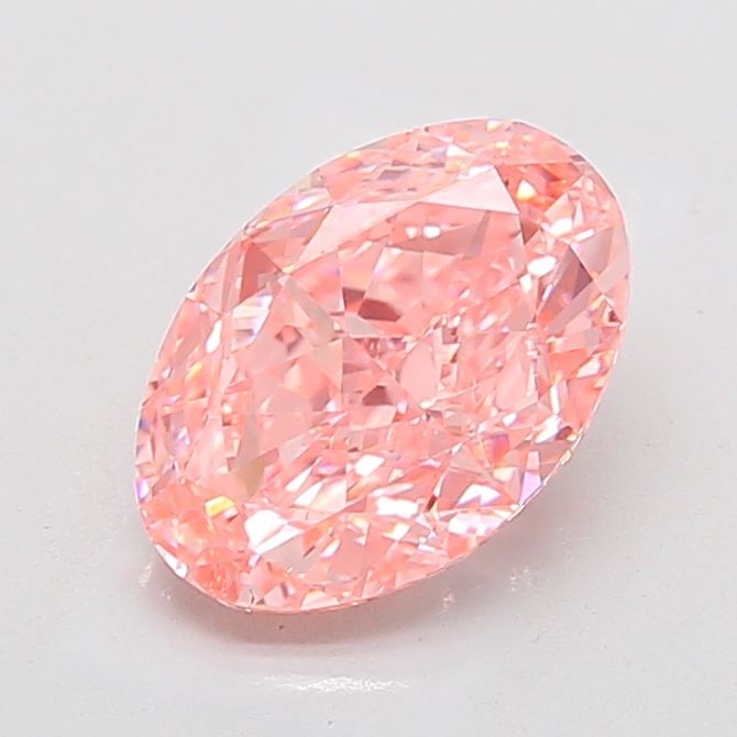 Oval Fancy Vivid Pink Lab-grown Diamond 4.05ct VS1 loose diamond