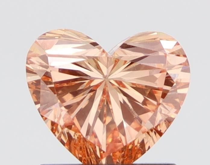 Heart Fancy Orange Lab-grown Diamond 1.02ct SI1 loose diamond
