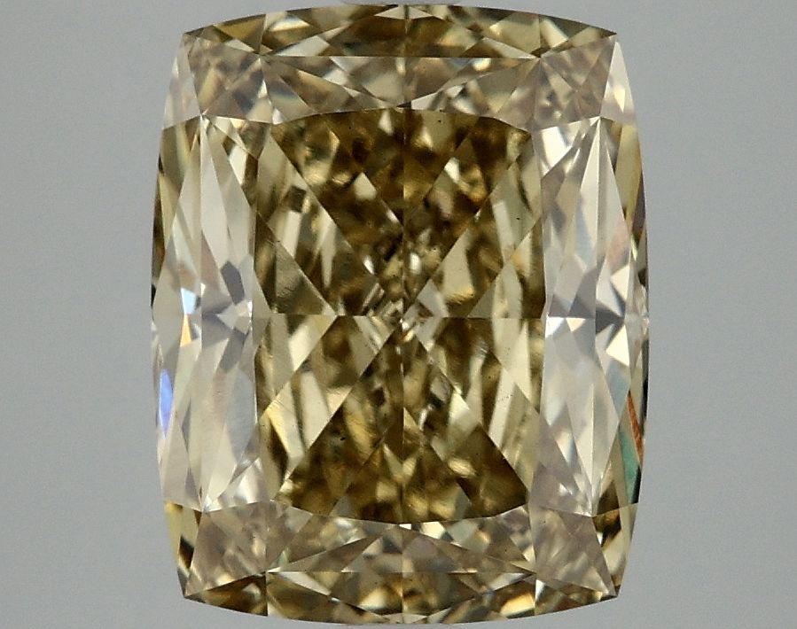Cushion Fancy Vivid Gray Yellow Lab-grown Diamond 4.29ct VS1 loose diamond