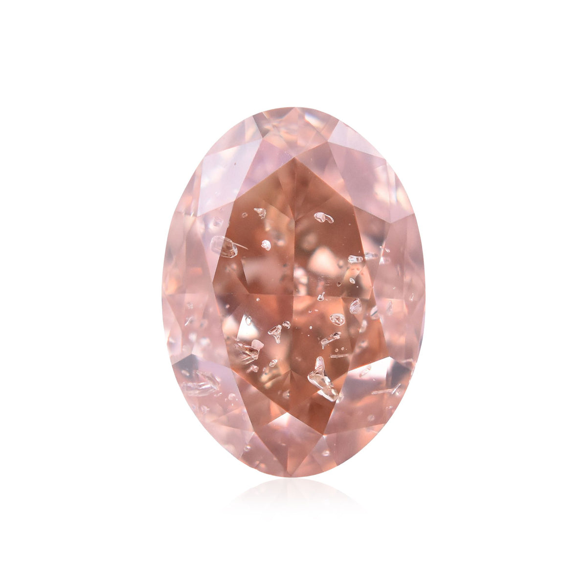 Oval Fancy Deep Brown Pink Natural Diamond 0.6ct loose diamond