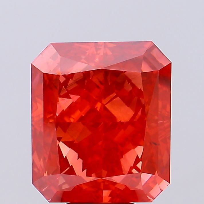 Radiant Fancy Vivid Red Lab-grown Diamond 10.1ct SI1 loose diamond