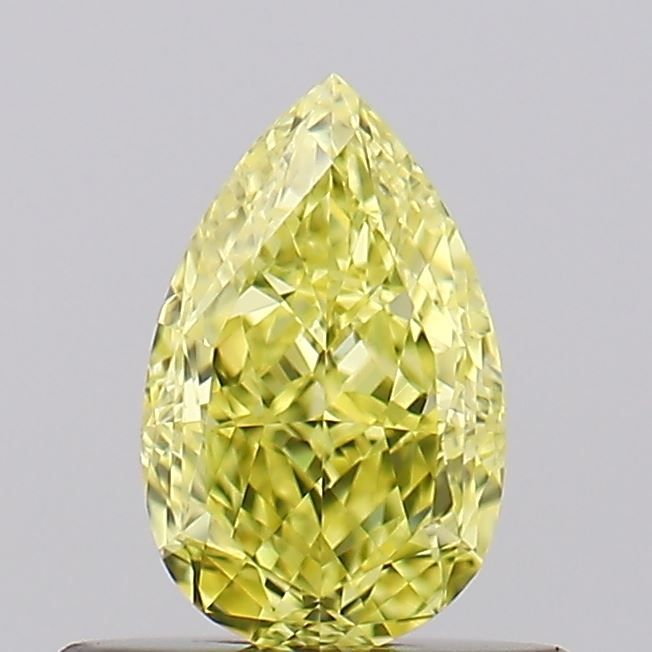 Pear Fancy Intense Yellow Natural Diamond 0.55ct VS1 loose diamond