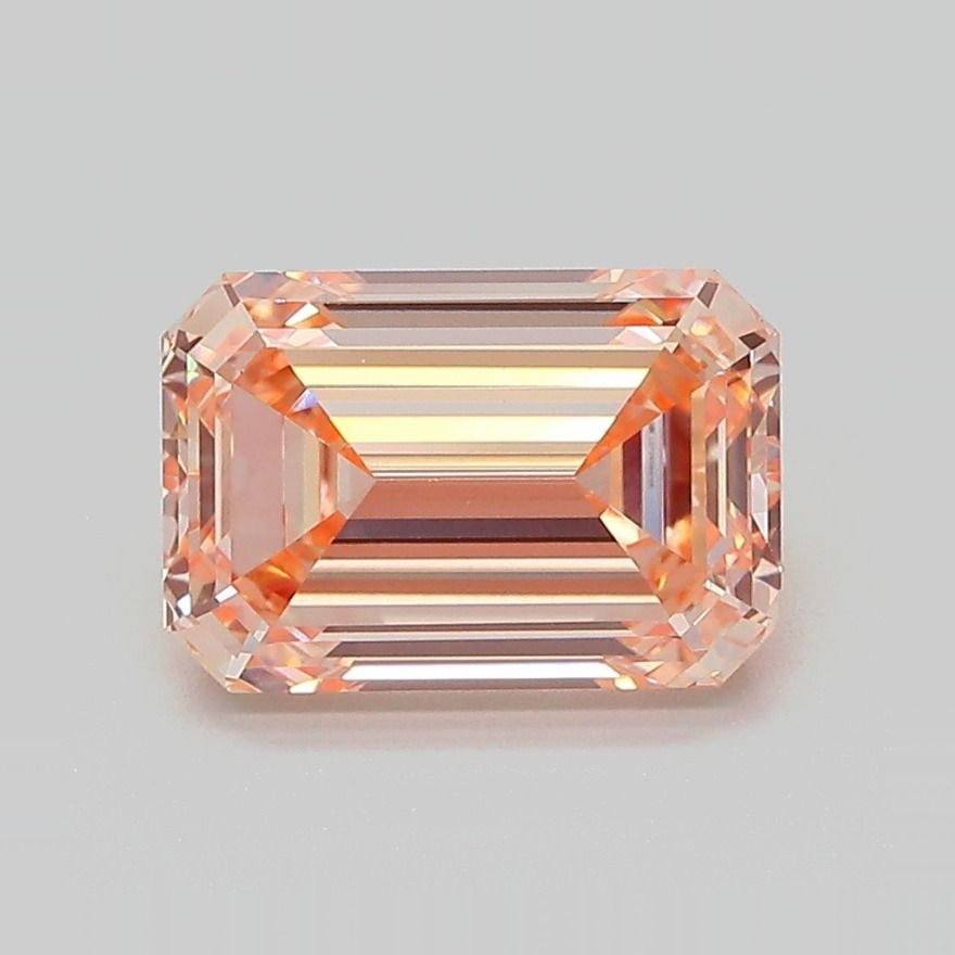 Emerald Fancy Intense Pink Orange Lab-grown Diamond 2.64ct VVS2 loose diamond