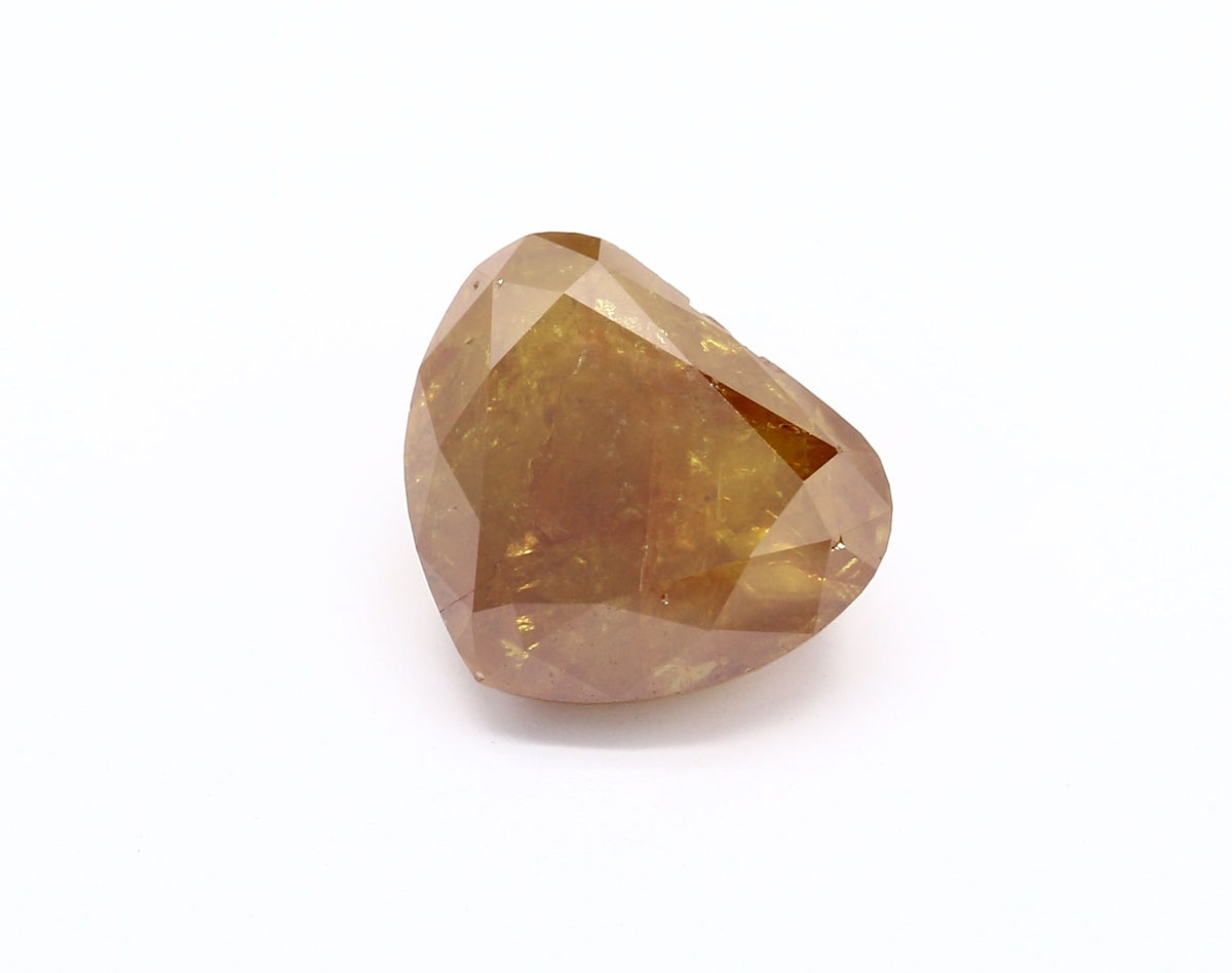 Heart Fancy Orange Natural Diamond 3.13ct loose diamond