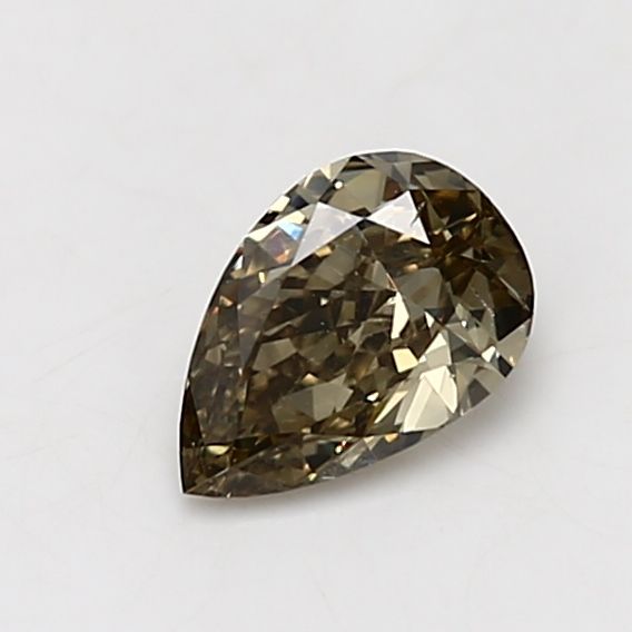 Pear Fancy Dark Gray Yellowish Green Natural Diamond 0.67ct VS2 loose diamond
