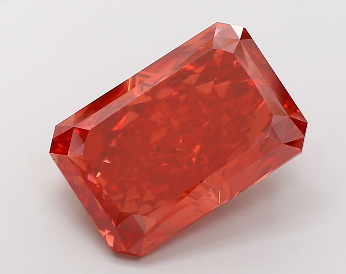 Radiant Fancy Vivid Red Lab-grown Diamond 15.04ct VS1 loose diamond