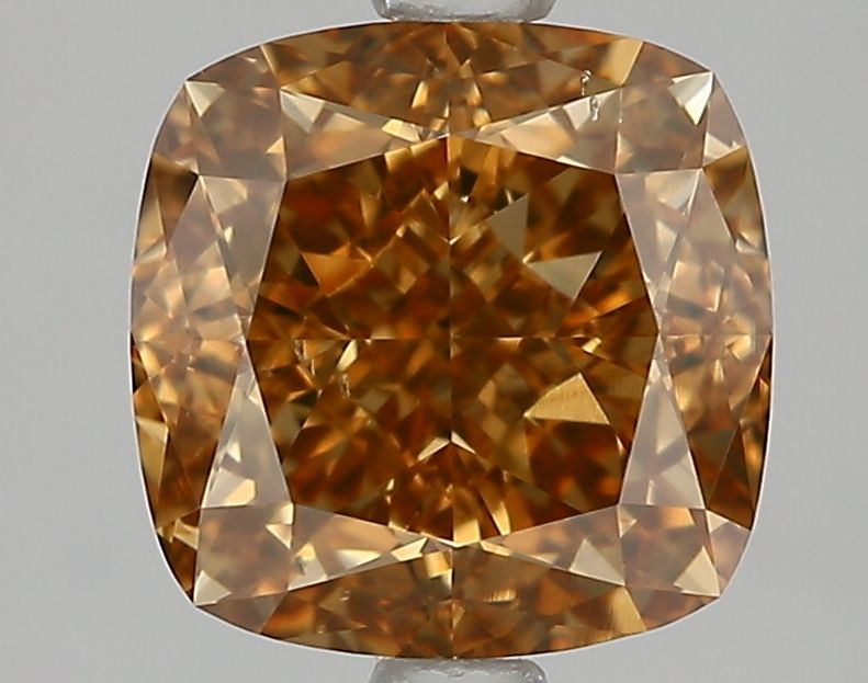 Cushion Fancy Deep Brownish Yellowish Orange Natural Diamond 2.14ct SI1 loose diamond