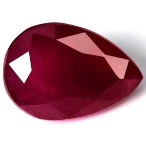 Pear Red Ruby 3.08ct loose gemstone