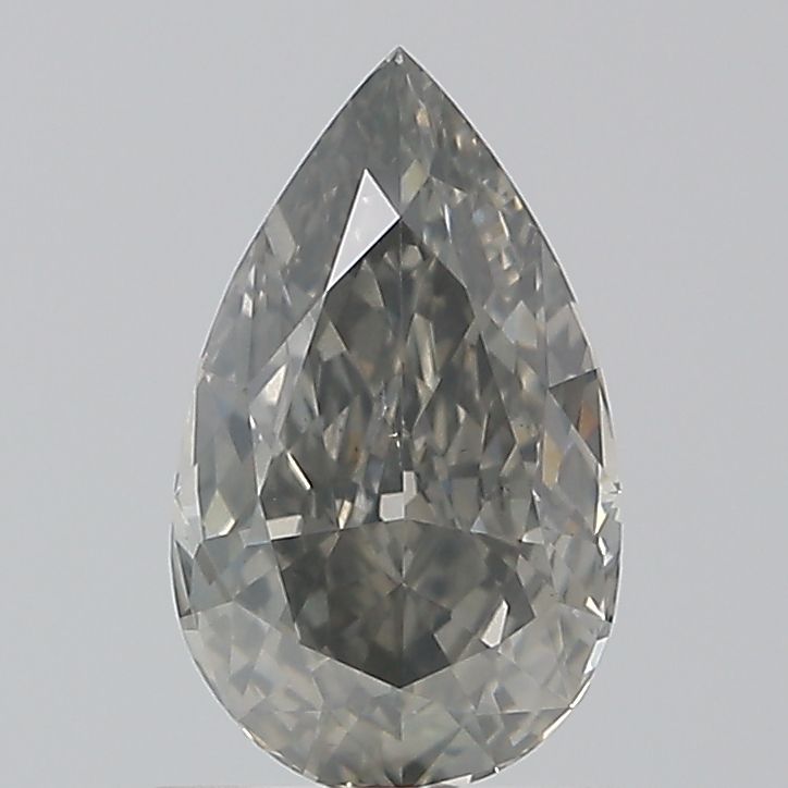 Pear Fancy Dark Gray Natural Diamond 1.11ct SI2 loose diamond