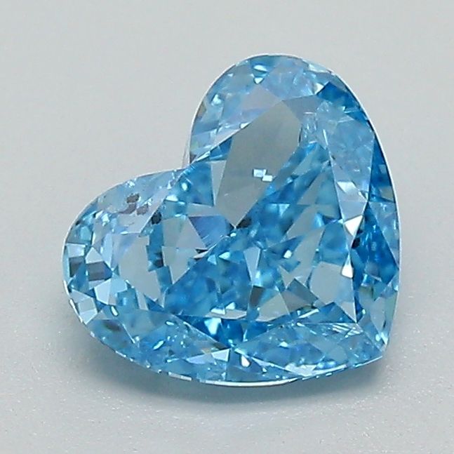 Heart Fancy Vivid Blue Natural Diamond 0.97ct SI2 loose diamond