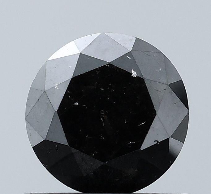 Round Black Natural Diamond 0.92ct VS2 loose diamond