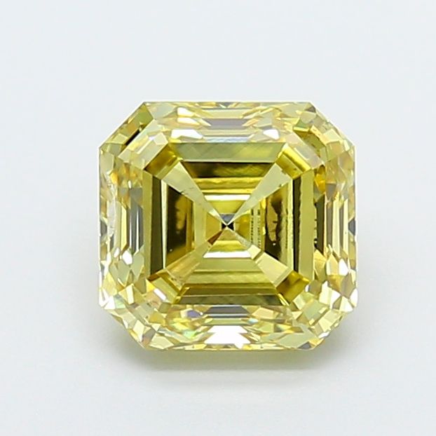 Asscher Fancy Yellow Lab-grown Diamond 1.83ct VS1 loose diamond