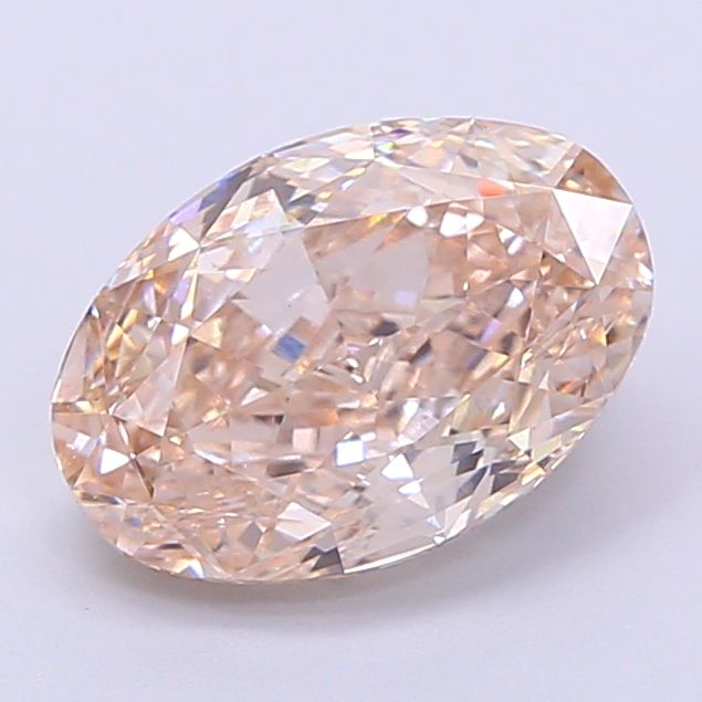 Oval Very Light Brown Lab-grown Diamond 2.02ct VS1 loose diamond