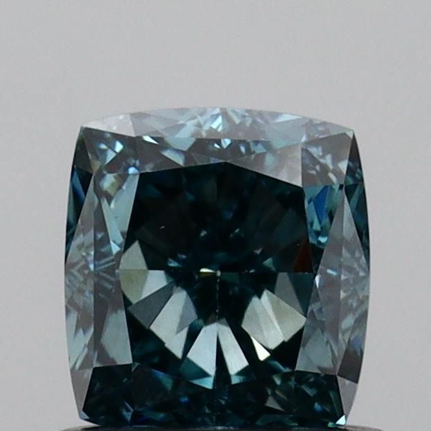 Cushion Fancy Vivid Green Blue Lab-grown Diamond 0.87ct VS1 loose diamond