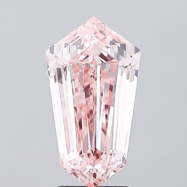 Hexagonal Fancy Intense Pink Lab-grown Diamond 4.01ct VS1 loose diamond