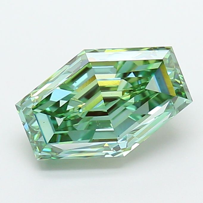 Lozenge Fancy Vivid Green Lab-grown Diamond 3.5ct VS2 loose diamond