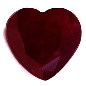 Heart Red Ruby 1.7ct loose gemstone