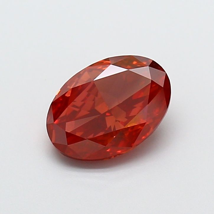 Oval Fancy Vivid Red Lab-grown Diamond 1.52ct VVS2 loose diamond