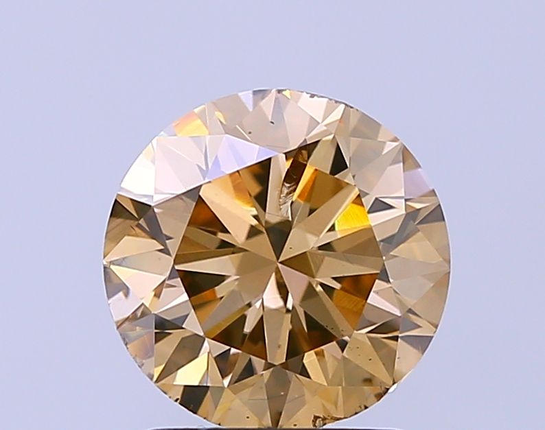 Round Light Brown Natural Diamond 2ct SI2 loose diamond