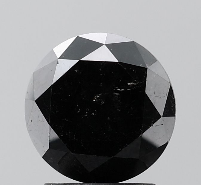 Round Black Natural Diamond 2.76ct VS1 loose diamond