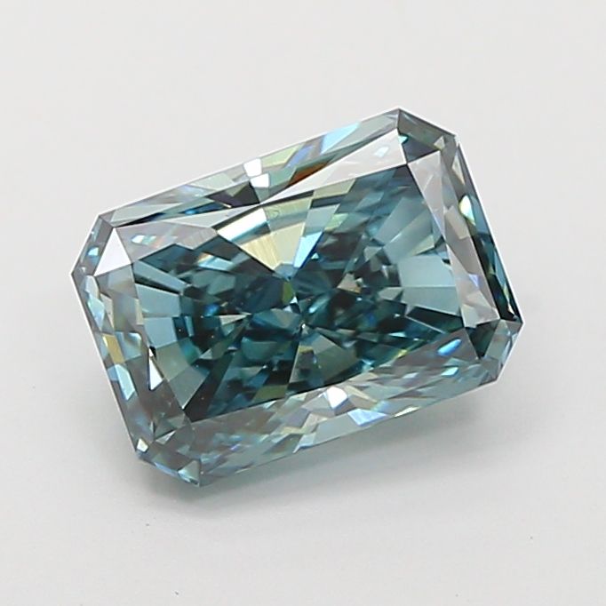 Radiant Fancy Vivid Green Lab-grown Diamond 2.34ct VS2 loose diamond
