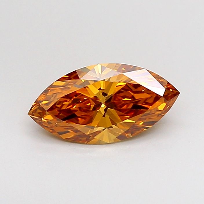 Marquise Fancy Orangey Brown Lab-grown Diamond 1.11ct VVS2 loose diamond