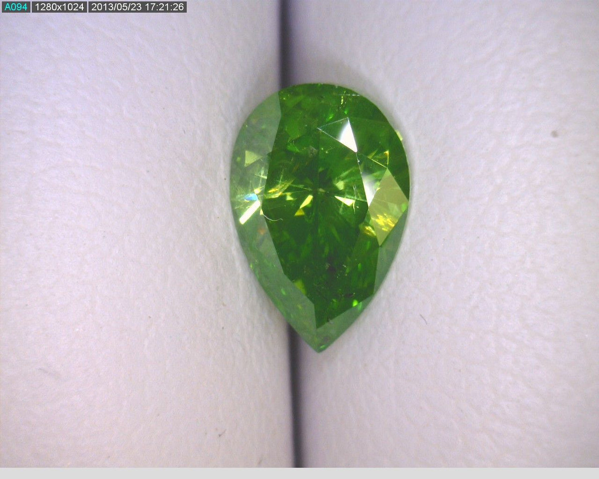 Pear Green Natural Diamond 0.9ct SI2 loose diamond