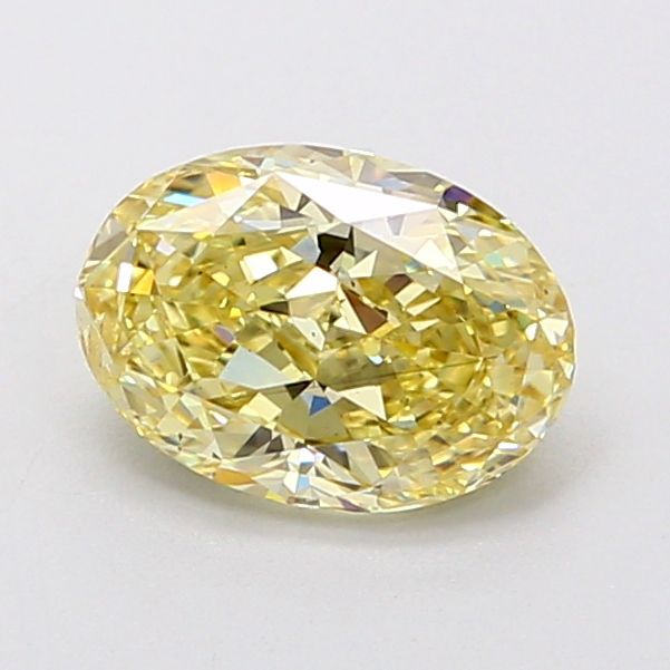 Oval Fancy Intense Yellow Lab-grown Diamond 1.06ct SI1 loose diamond
