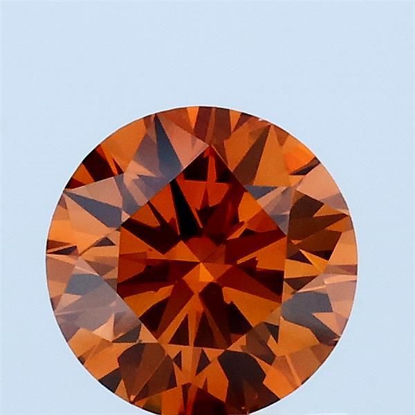 Round Fancy Vivid Orange Lab-grown Diamond 1ct VVS2 loose diamond
