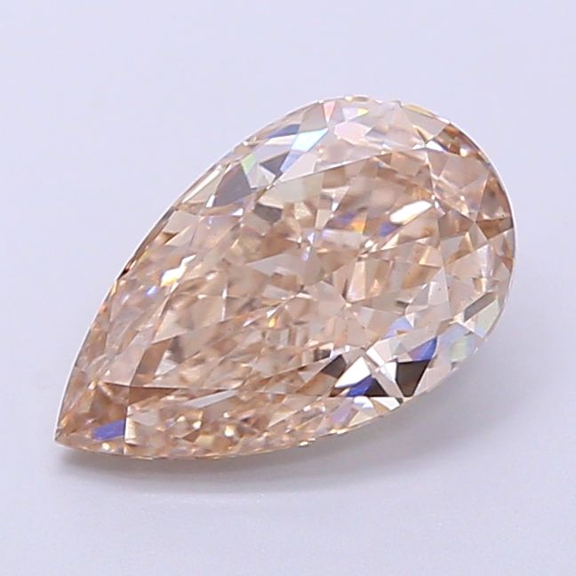 Pear Very Light Brown Lab-grown Diamond 2.1ct VVS2 loose diamond