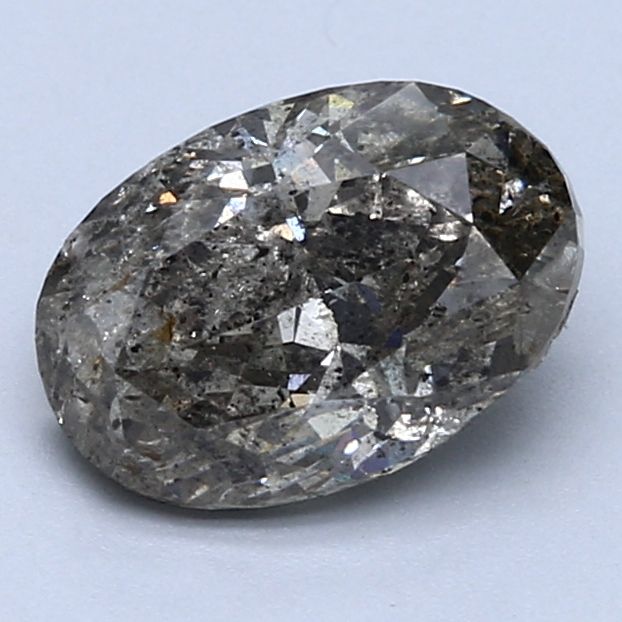 Oval Fancy Brownish Greenish Salt And Pepper Natural Diamond 2.01ct loose diamond