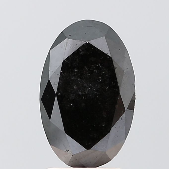 Oval Black Natural Diamond 2.6ct VS2 loose diamond