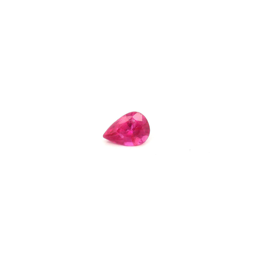 Pear Red Ruby 0.23ct loose gemstone