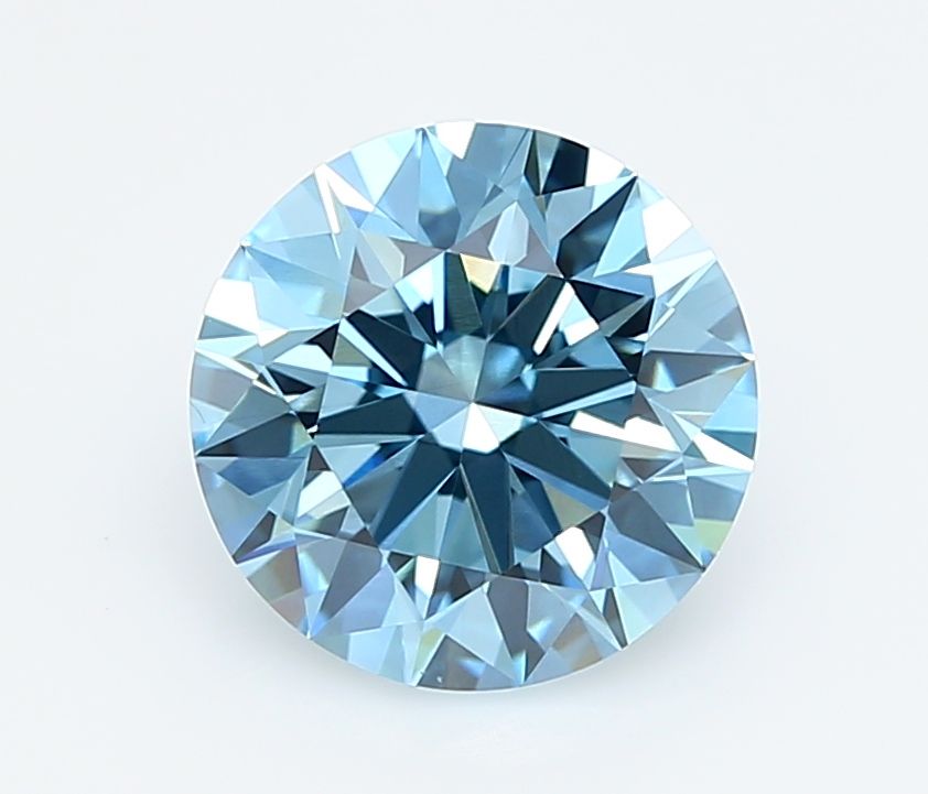 Round Fancy Vivid Blue Lab-grown Diamond 2.5ct VVS2 loose diamond