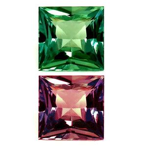 Square Green Alexandrite 0.08ct loose gemstone