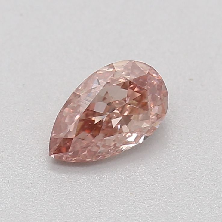 Pear Fancy Brownish Orangey Pink Natural Diamond 0.25ct VS2 loose diamond
