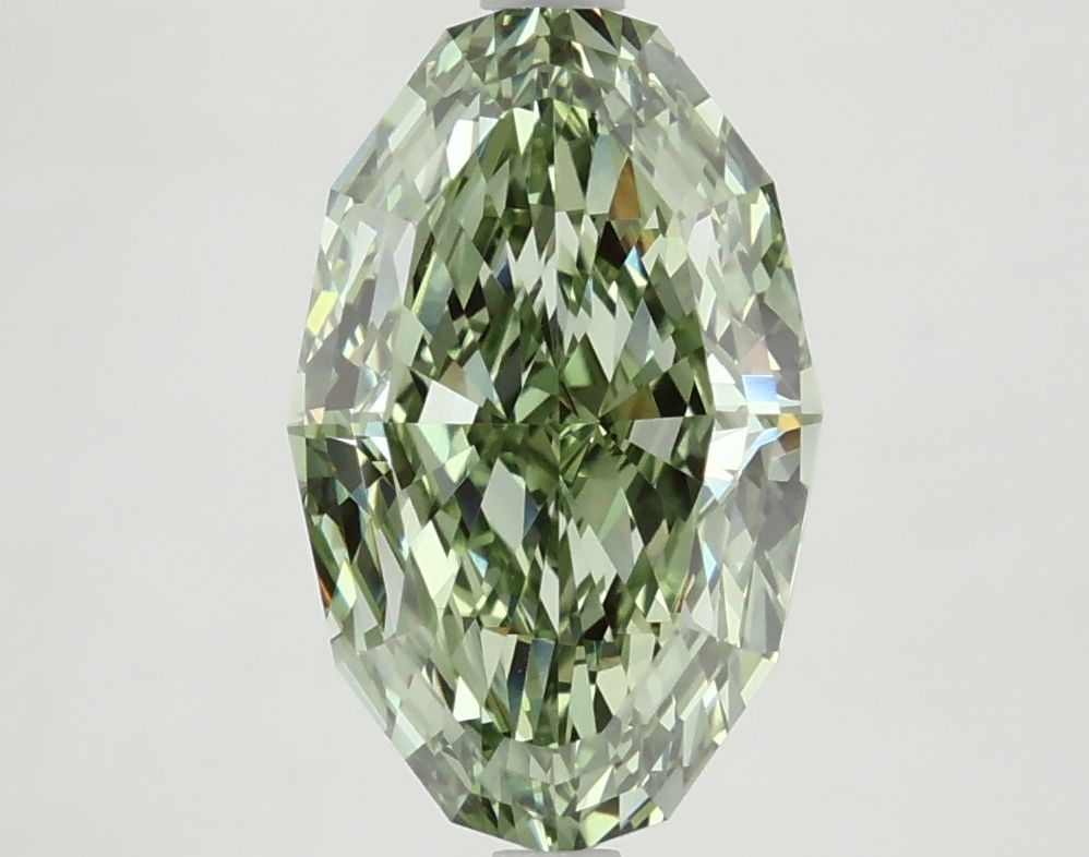 Oval Fancy Vivid Green Lab-grown Diamond 3.14ct VVS2 loose diamond