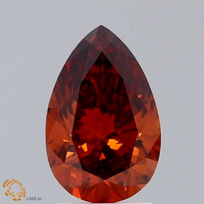 Pear Fancy Deep Orange Lab-grown Diamond 1.59ct VS2 loose diamond