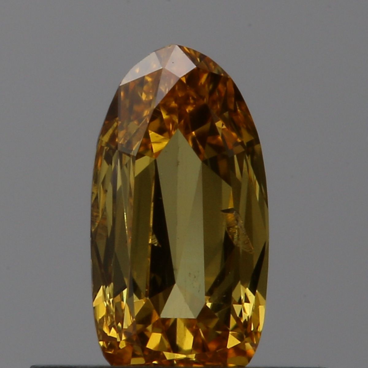 Pear Fancy Vivid Yellow Yellow Orange Natural Diamond 0.44ct I1 loose diamond