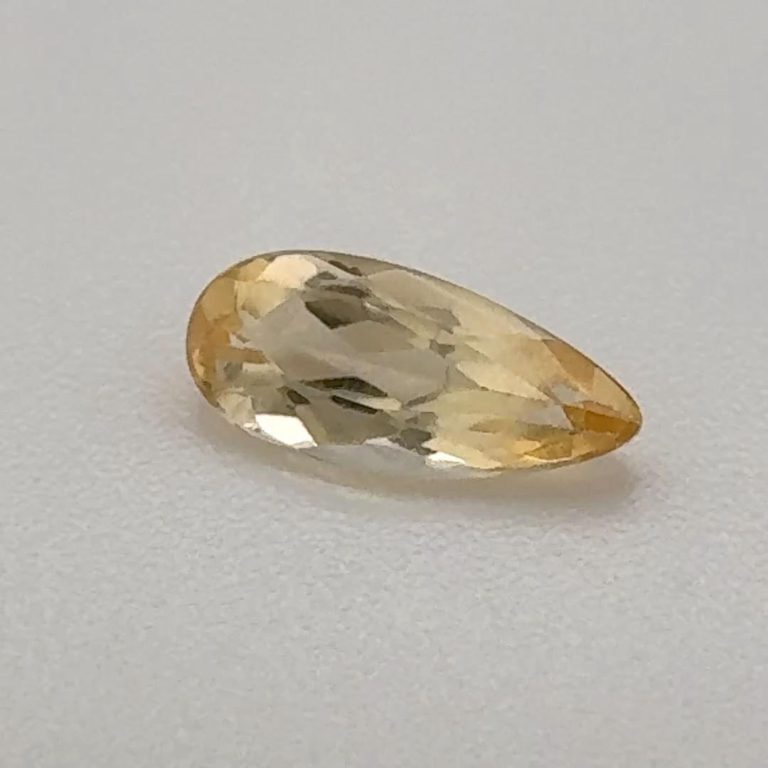 Pear Yellow Topaz 0.485ct loose gemstone
