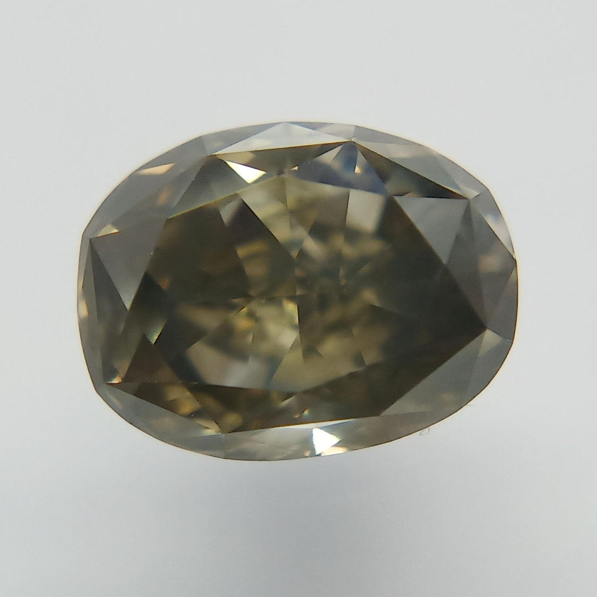 Oval Fancy Dark Greenish Gray Natural Diamond 0.92ct SI1 loose diamond