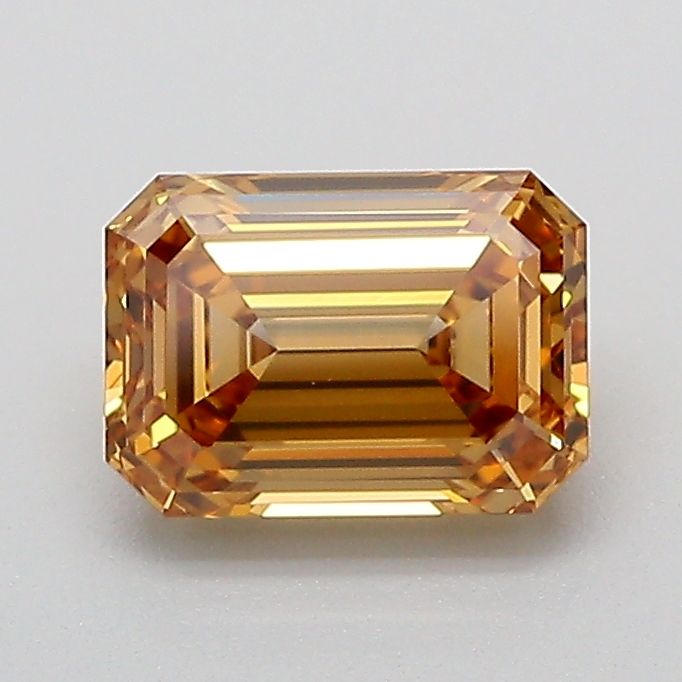 Emerald Fancy Light Yellowish Brown Lab-grown Diamond 1.07ct VVS2 loose diamond