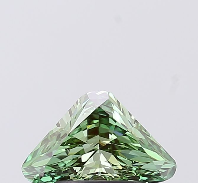 Triangular Fancy Vivid Green Lab-grown Diamond 0.82ct VVS2 loose diamond