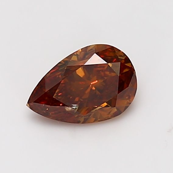 Pear Fancy Deep Brown Orange Natural Diamond 0.77ct I1 loose diamond