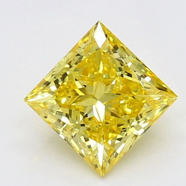 Princess Fancy Vivid Yellow Lab-grown Diamond 0.7ct VS1 loose diamond