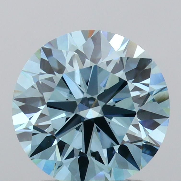 Round Fancy Vivid Blue Lab-grown Diamond 1.52ct VVS2 loose diamond