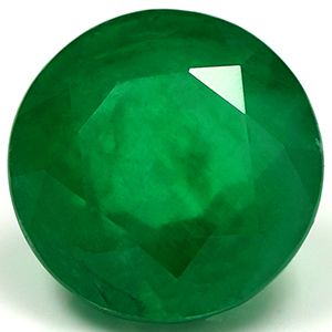 Round Green Emerald 3.43ct loose gemstone