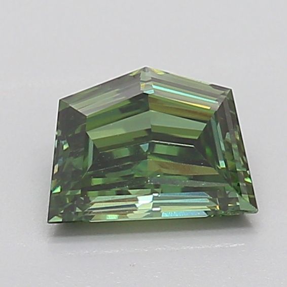 Pentagonal Fancy Vivid Green Lab-grown Diamond 0.83ct VS1 loose diamond