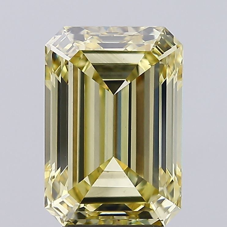 Emerald Fancy Yellow Lab-grown Diamond 3.88ct VS2 loose diamond
