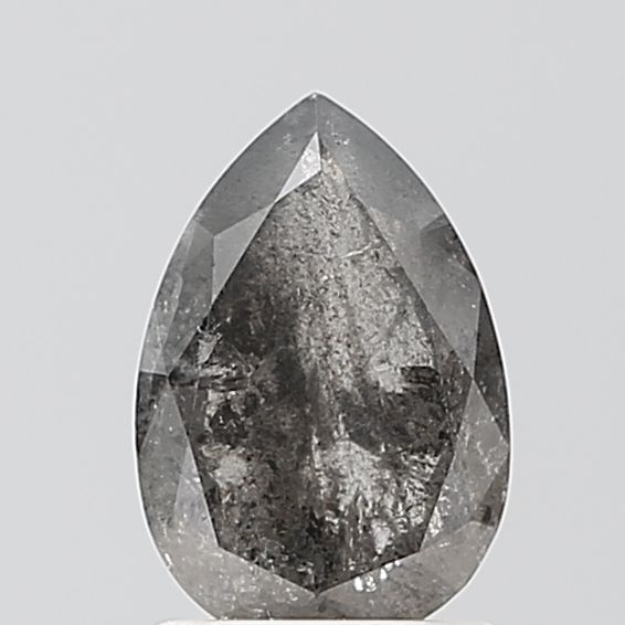 Pear Salt And Pepper Natural Diamond 1.21ct VS2 loose diamond